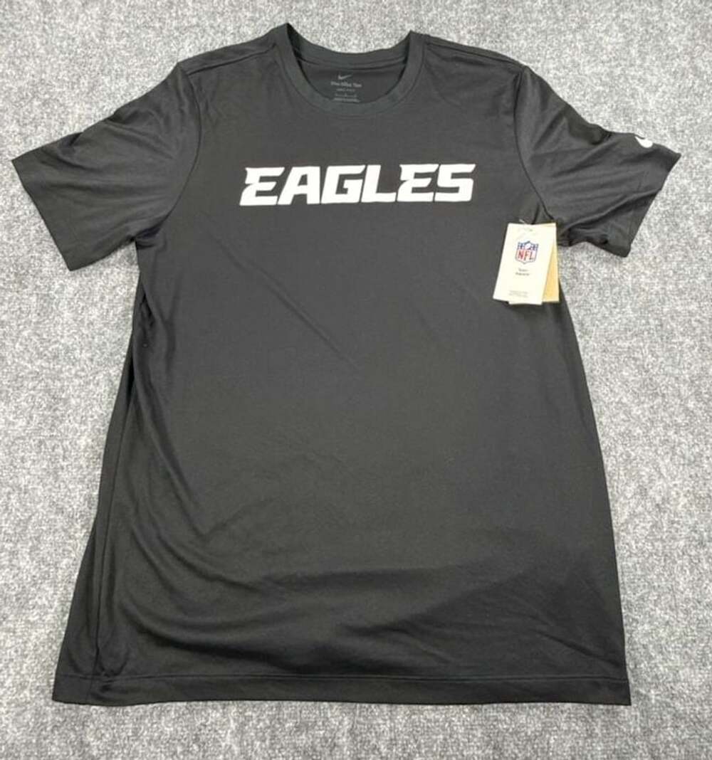 Nike Philadelphia Eagles Primetime Wordmark Dri-FIT T-Shirt Black Men's Size L